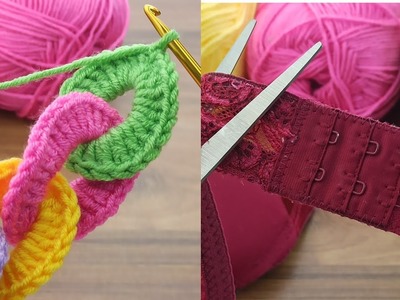 Very good ‼️‼️ I made a very easy crochet hair band with a bra lock #crochet #knitting