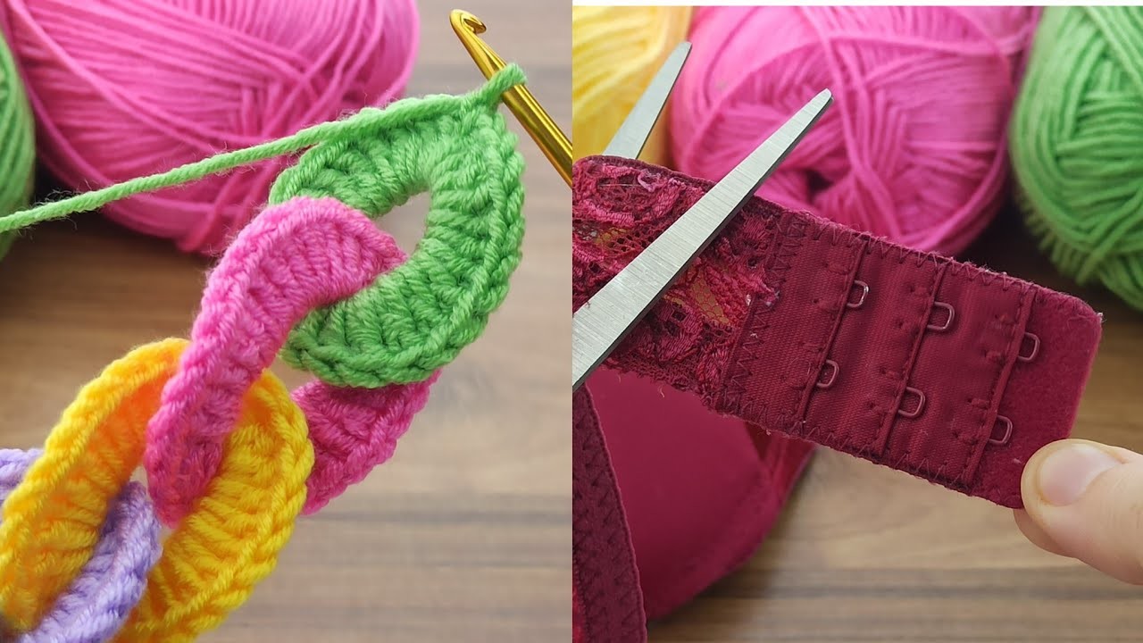 Very good ‼️‼️ I made a very easy crochet hair band with a bra lock #crochet #knitting