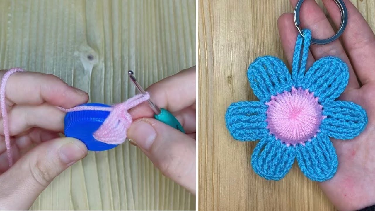 Wow! Super idea!! How to make eye catching crochet keychain