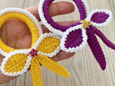WOWW SUPER IDEA How To Make Very Sweet Bow Crochet Hairpin Pattern (DIY)