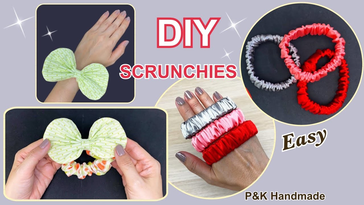 2 Ideas✨Scrunchies????| 2 Diy Scrunchies Sewing Tutorial | How to Make Hair Accessories Easy To Sew |