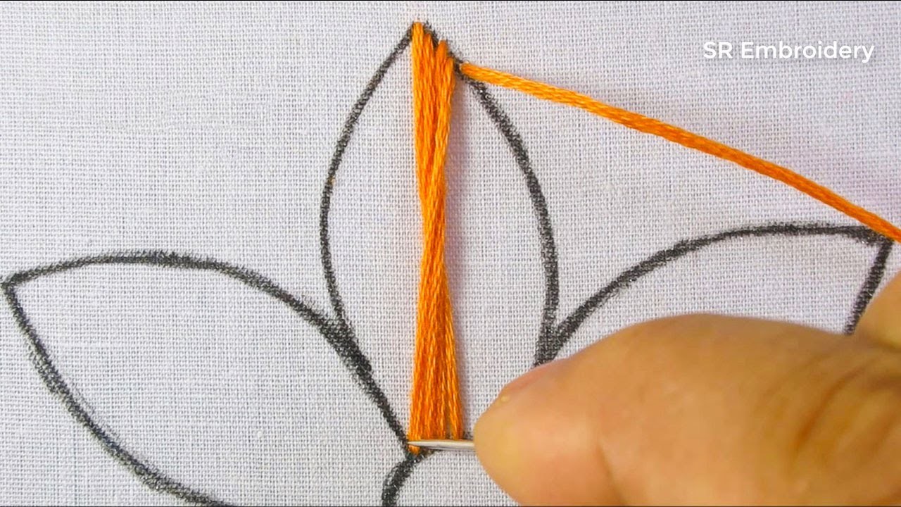 Amazing Hand Embroidery Flower Design Butterfly Stitch Fancy Flower Embroidery Easy Sewing Tutorial