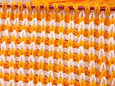 ???????? Amazing Super Easy Tunisian Crochet Baby Blanket For Beginners *online Tutorial* #tunusian