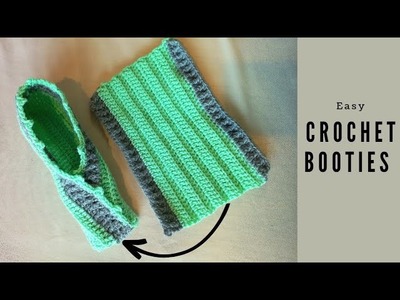 Crochet booties | crochet socks | crochet slippers | woolen socks
