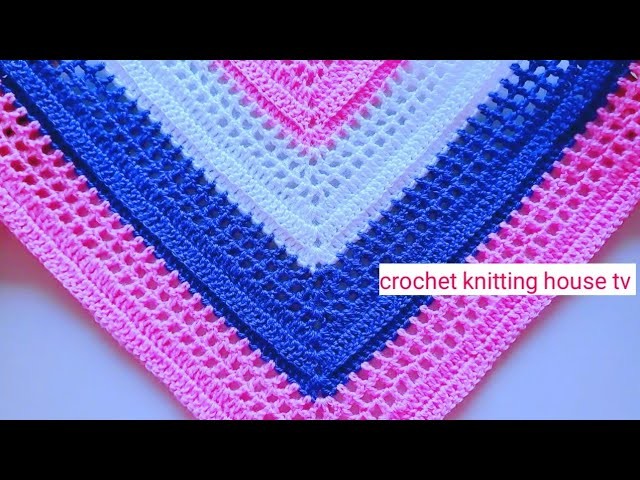 Crochet châle triangle élégant facile pour débutants.shawl châle crochet triangulaire