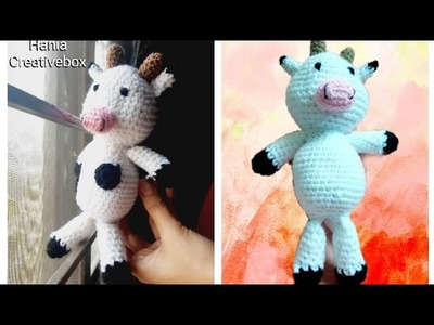 Crochet cow amigurumi easy pattern for beginners| free cow tutorial #crochetcow #amigurumi #free