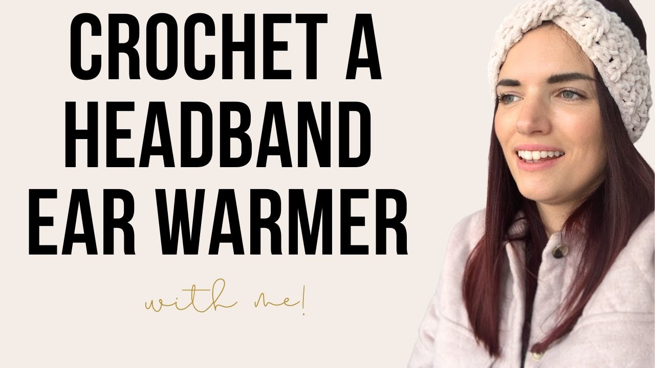 CROCHET EAR WARMER HEADBAND - Beginner crochet easy project - twisted head wrap tutorial