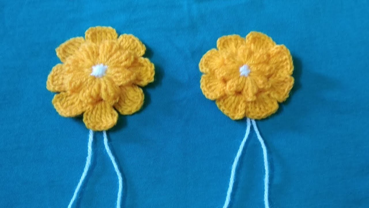 Cruchet flower   fast & easy cruchet flower making for beginners