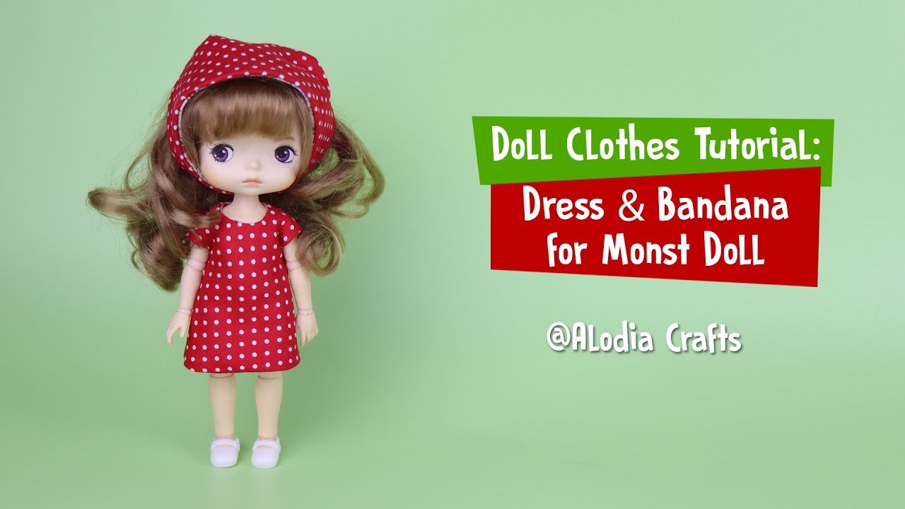DIY Doll Clothes | Dress and Bandana for Monst Doll