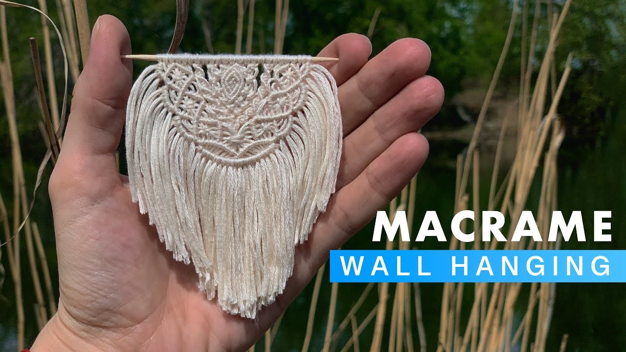 DIY: Macrame Wall Hanging on a Toothpick. Micro Macrame