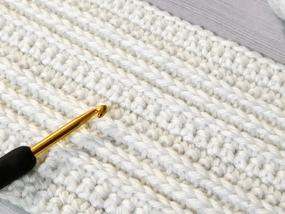 EASY Crochet Pattern for Beginners! ???? Pretty Crochet Stitch for Blankets, Sweaters, Shawls and Bags
