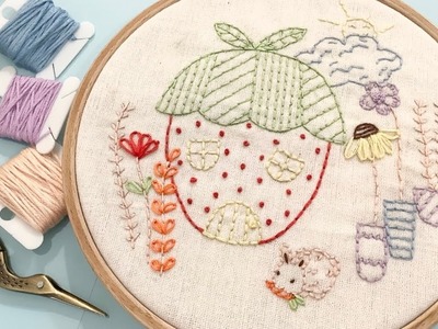 Easy Embroidery Pattern For Beginners | Strawberry Cottage