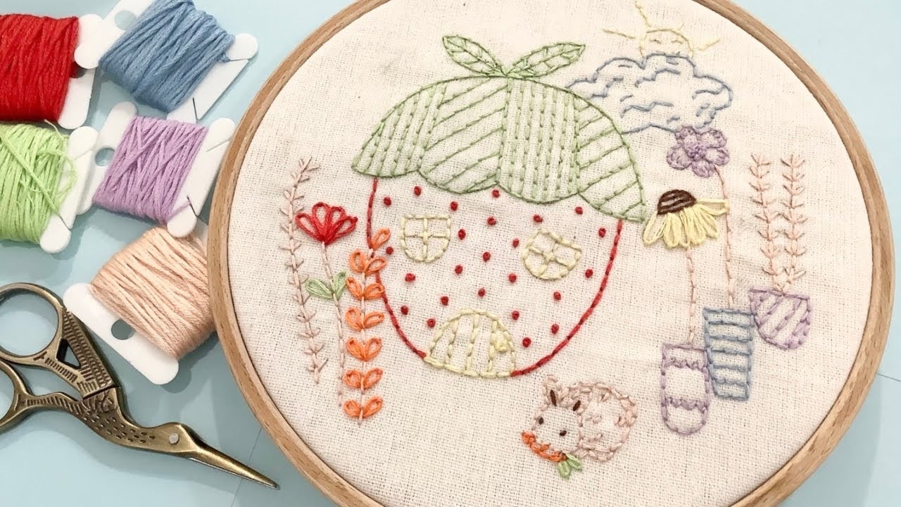 Easy Embroidery Pattern For Beginners | Strawberry Cottage