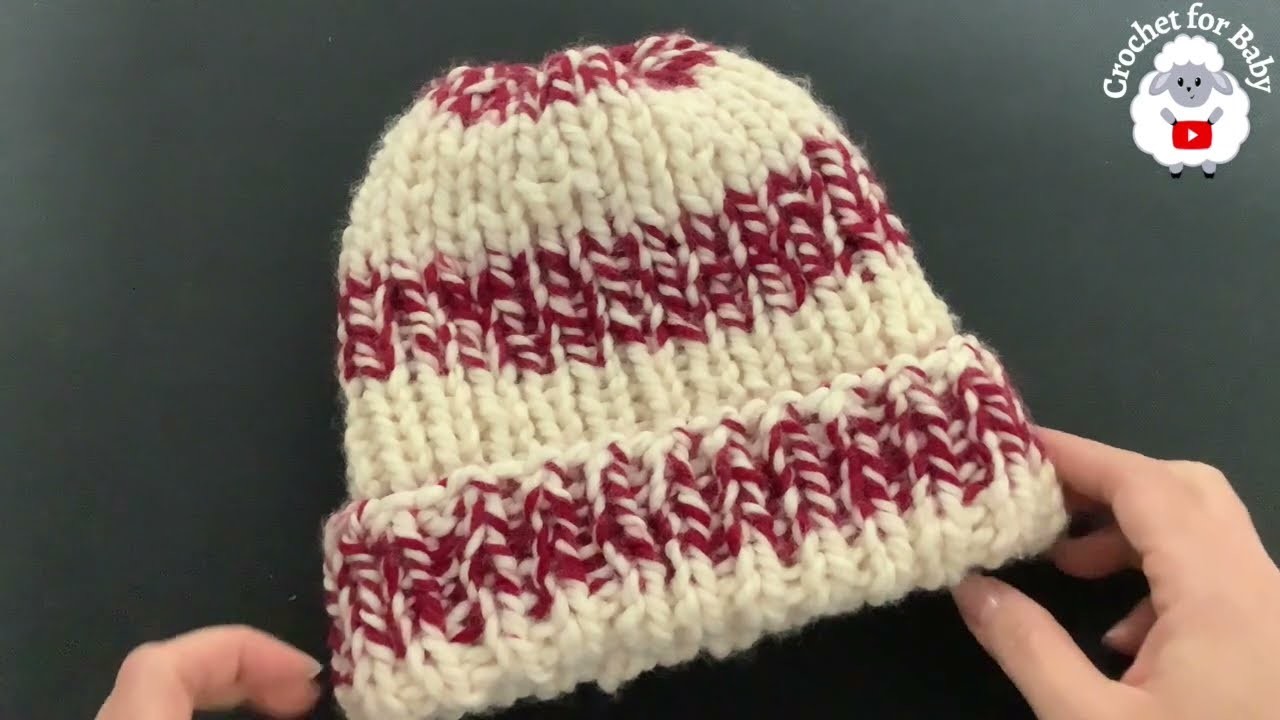 Easy Knit Ribbed Hat For Adult Men and Women, How to knit for beginners, Woolen Knit Patterns
