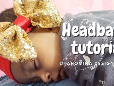 Fabric bow headband tutorial. Sewing for beginner's