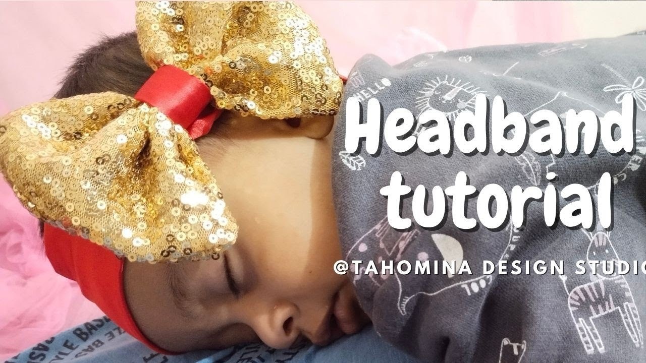 Fabric bow headband tutorial. Sewing for beginner's