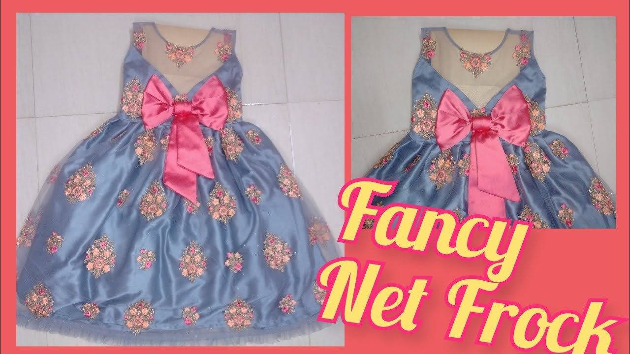 #fancy Net Party Wear Frock For 3 to 4yr Girl #beautiful Party Wear Frock  Using Net and Cancan