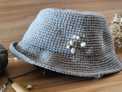 How to Crochet a Bucket Hat | Easy & Quick Crochet Bucket Hat