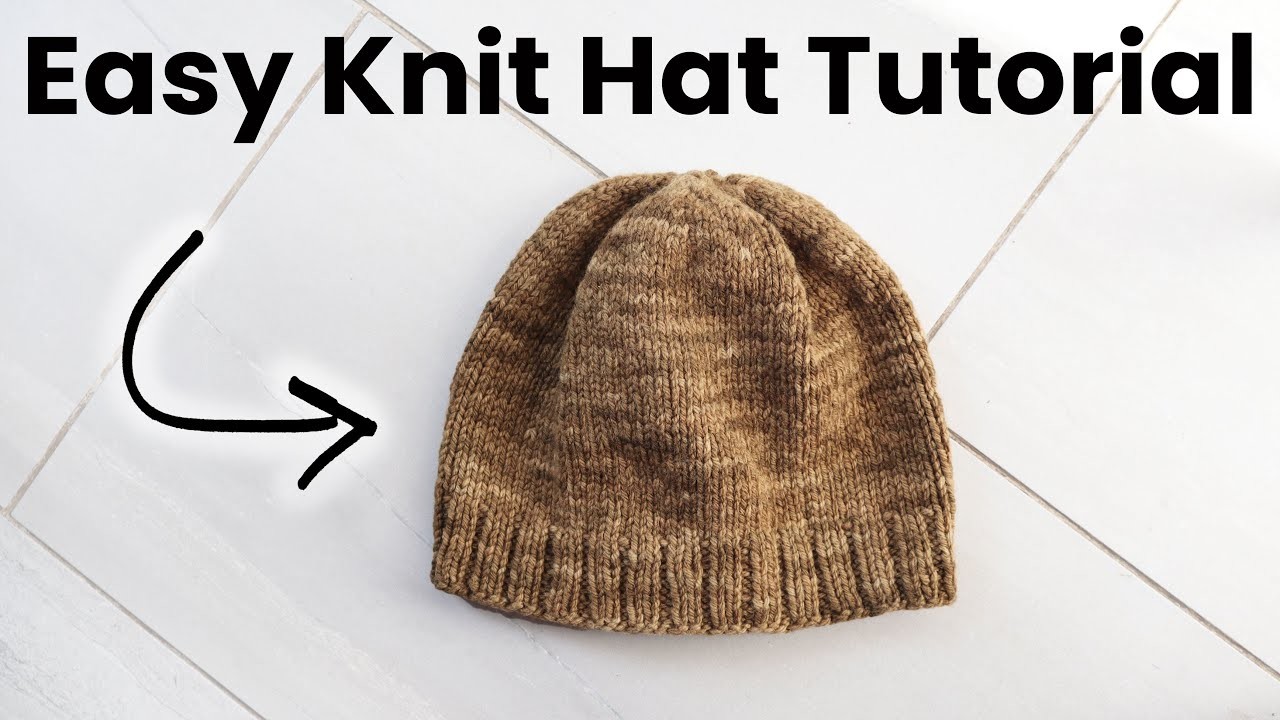 How to knit a beanie hat for beginners - adult knit toque tutorial | Last Minute Laura