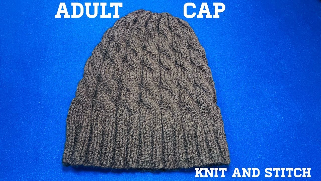 How to knit cap. very detailed cable knitted hat. beginner knitting hat