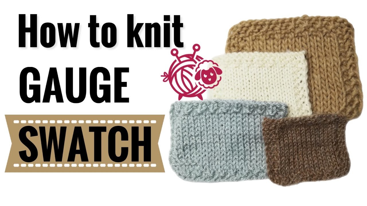 How to knit gauge swatch and calculate knitting tension. Knitting tutorial for beginners