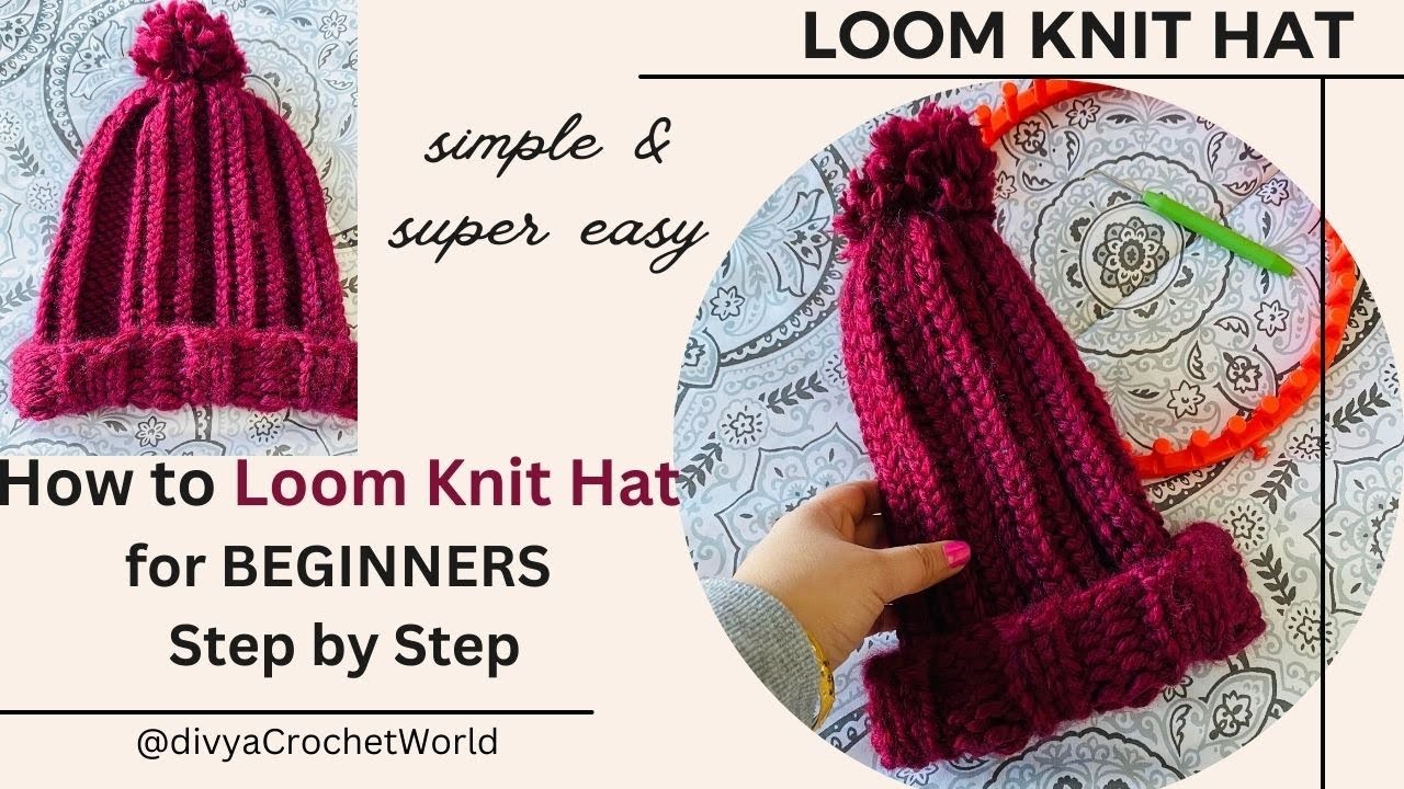 How to Loom Knit Hat for beginners step by step#loomknit #loomknitting #knithat #crochethat #yarn