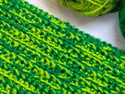 ???? I Made a Super Easy Crochet Pattern With Two Strands of Yarn Together.Crochet Stitch for Beginners