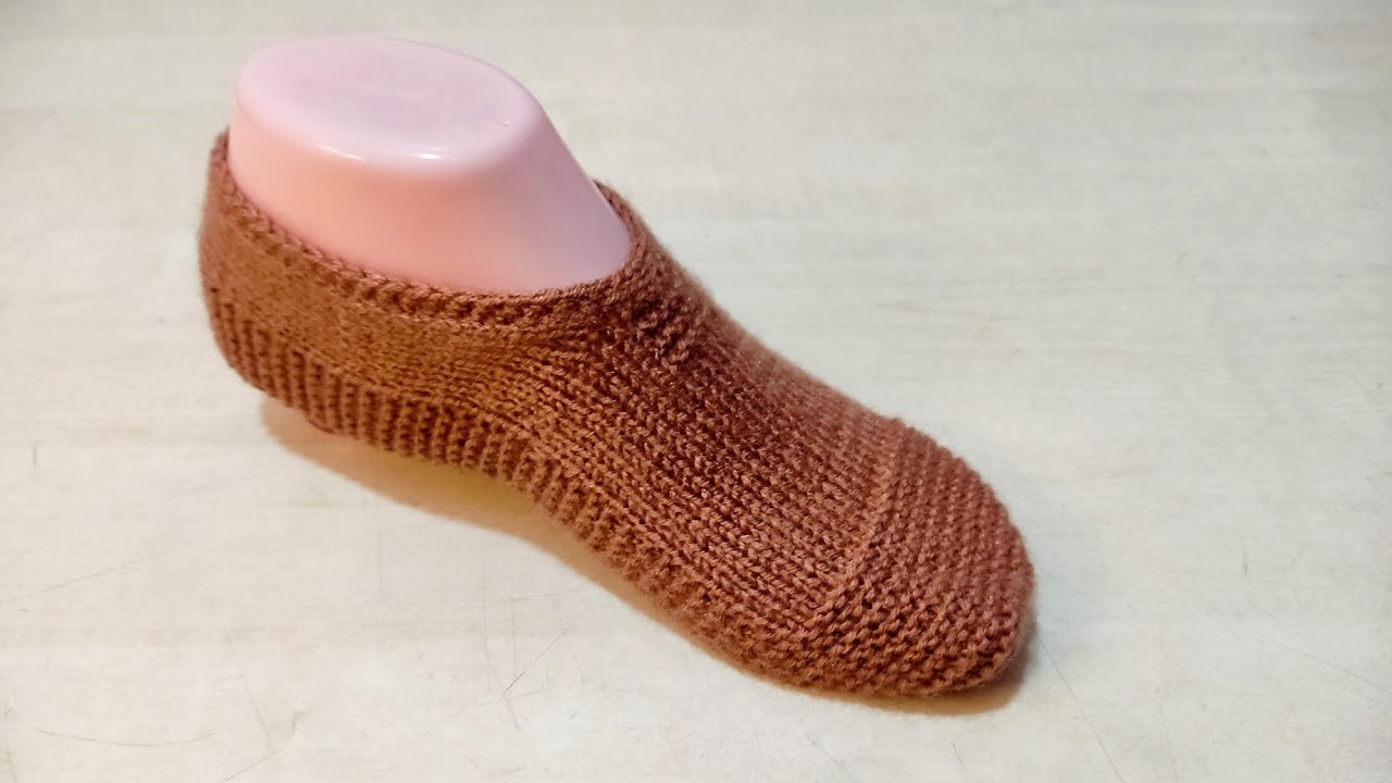 Knitted slippers easy and simple step by step