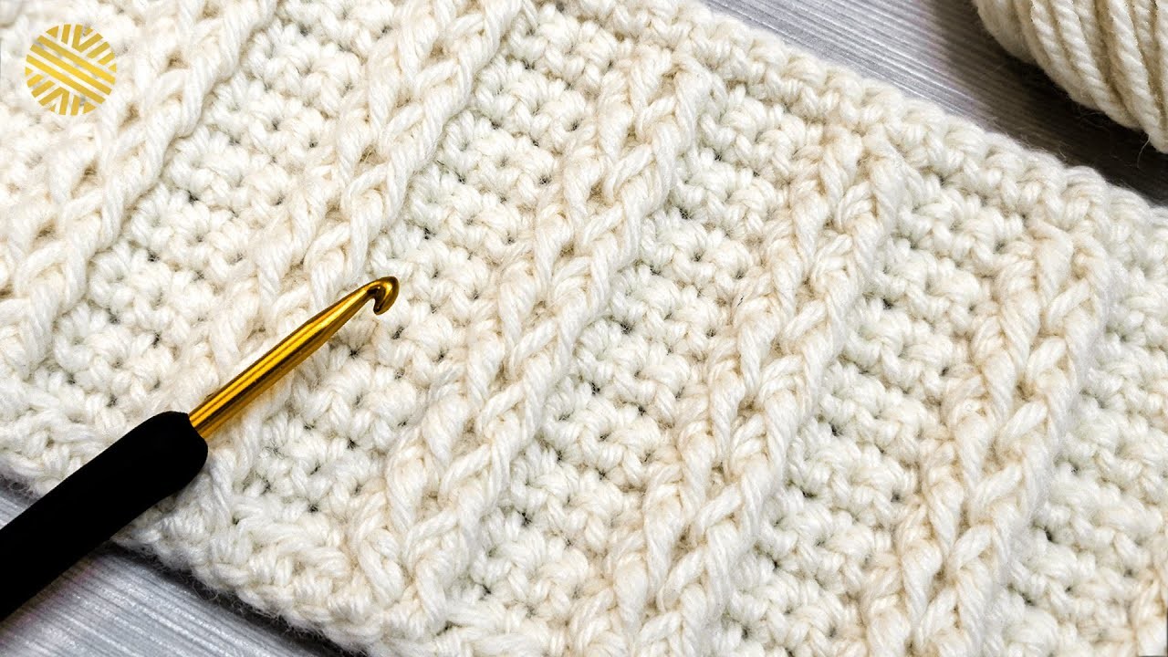 Only Two Rows! ???? Easy Crochet Pattern for Beginners ???????? Cool Crochet Stitch for Baby Blanket and Bag