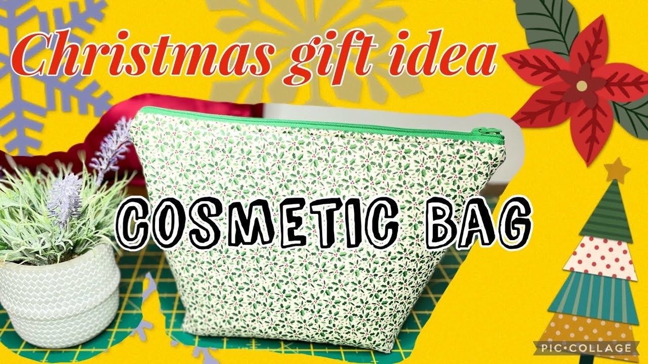 Perfect gift idea DIY Cosmetic Bag. Makeup Pouch Tutorial | Sewing Project