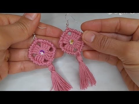 Super beautiful and so easy Crochet earrings pattern for beginners