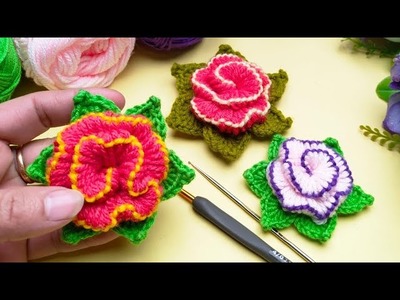 SUPER! Flowers Motif for beginners - How To crochet - Woolen flowers - Crochet ideas.