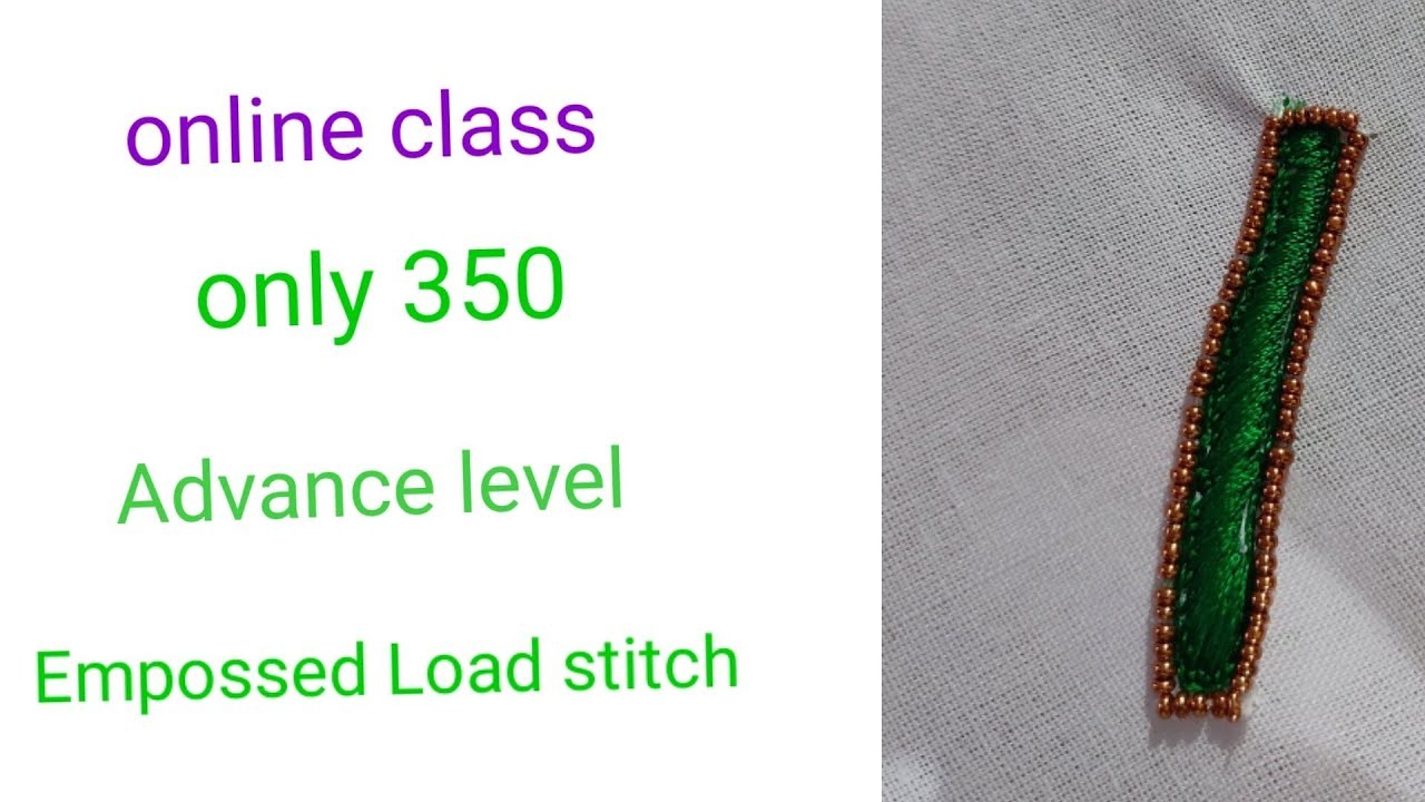 Tutorial 1: Aari work advance level Empossed load stitch thread work