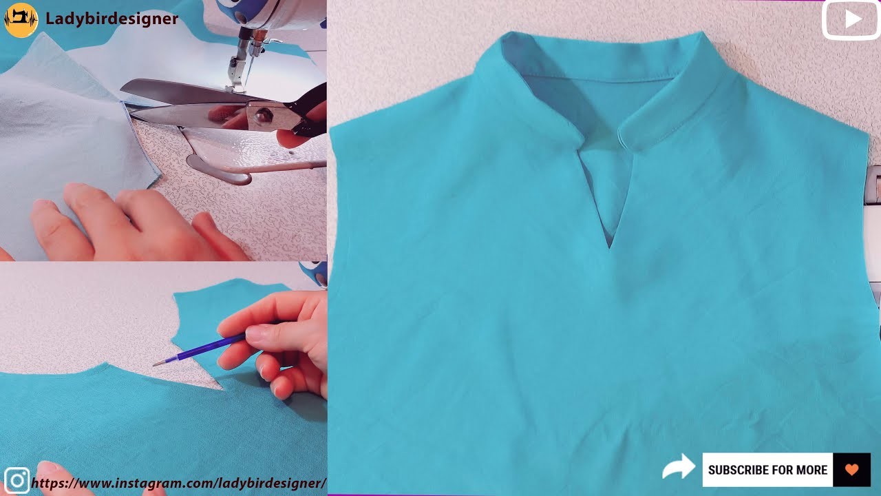 ⛔️ V neck sewing tricks and secrets worth knowing????[5] Steps to cut and sew the collar beautifully