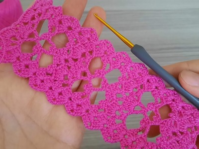 WONDERFUL crochet knitting pattern lace making, step-by-step explanation for beginners