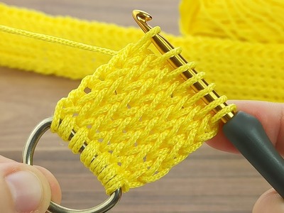 ????Wowww???????? very easy Tunisian crochet bag handle model explanation #crochet