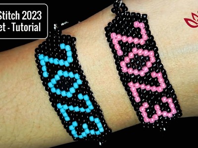 2023 Brick Stitch Bracelet with Toho Beads - Tutorial || DIY