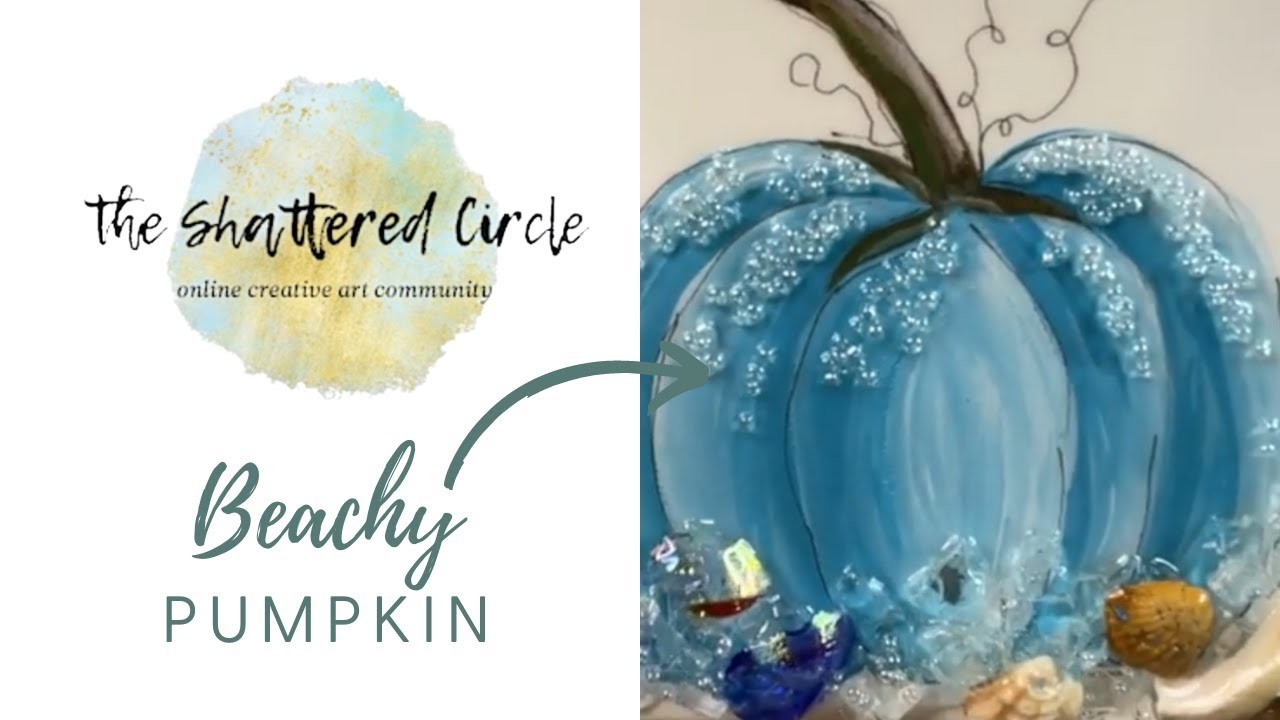 Beachy Pumpkin (Glass & Resin Art Tutorial)