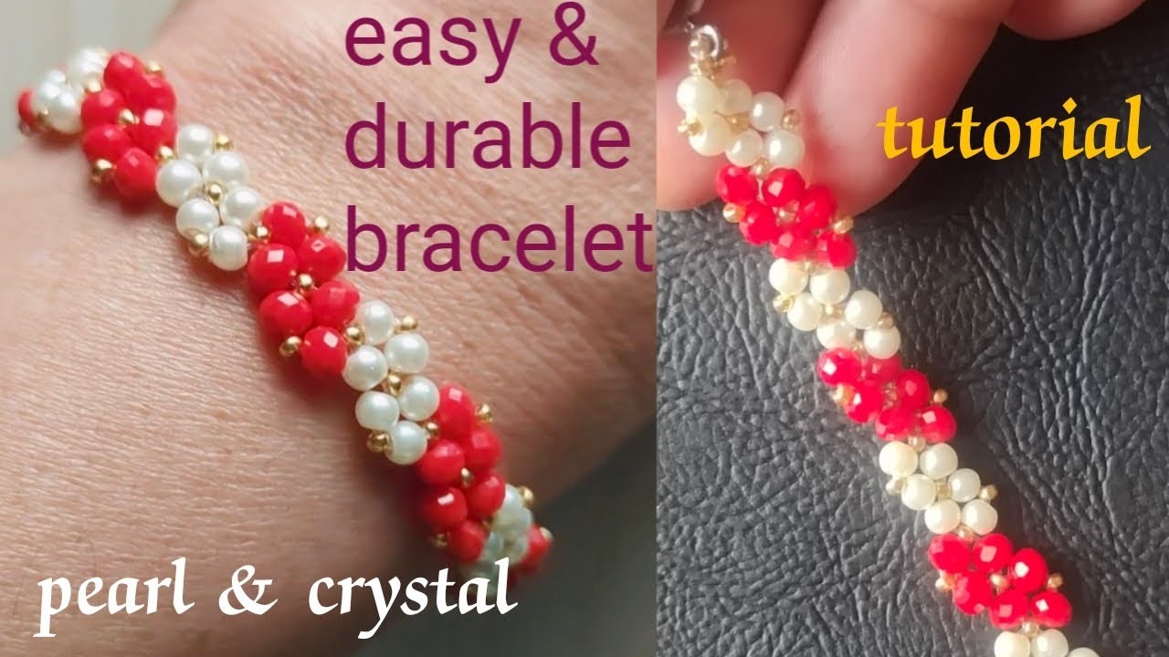 Bracelet making tutorial||pearl bracelet making||crystal bracelet making||seed bead bracelet