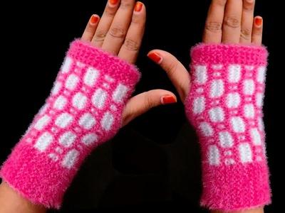 Dastana banane ka tarika #gloves design for girl #hath ka dastana #fingerless ladies gloves knitting