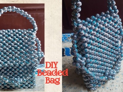 Diy Beaded Bag | Tutorial pearl bag | Pearl beaded bag | Cara buat tas manik manik.@emmachannel999