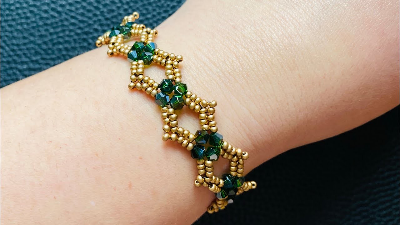 DIY beaded bracelet. Perlenarmband Tutorial. making Jewelry