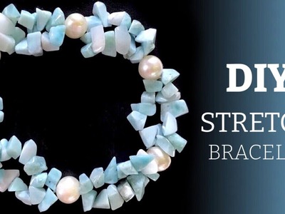 DIY Stretch Bracelet | Beaded Bracelet Tutorial | How to tie a Knot in Stretch Cord | DIY Jewelry