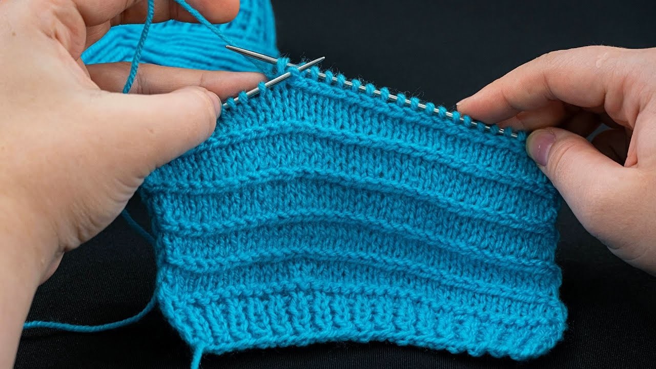 Easy and beautiful pattern with knitting needles “Lines” - for hats, scarves, sweaters, blankets!