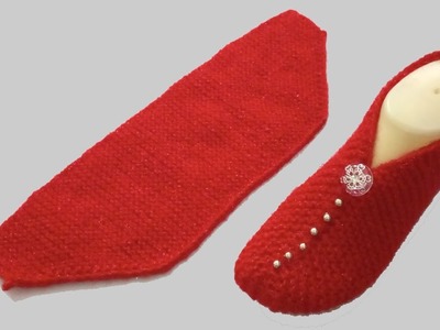 Easy Knitting Ladies Shoes , Socks , Slippers | Knitting Woolen Shoes , Booties