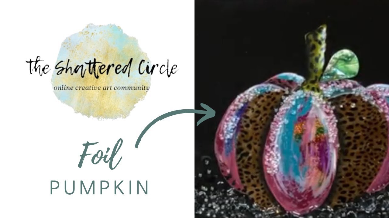 Foil Pumpkin (Glass & Resin Art Tutorial)