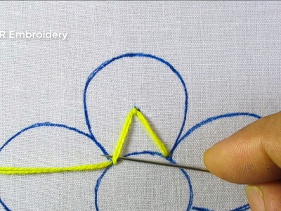 Hand embroidery amazing crochet knitting flower design idea with super unique flower stitch tutorial