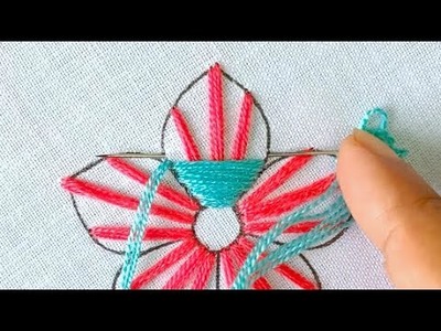 Hand Embroidery,Super Cute Fluffy stitch ,basic stitch flower design needle art #handembroidery