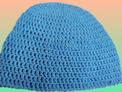 How to crochet a men's hat.beanie.cap || indian style men's winter cap || double crochet hat
