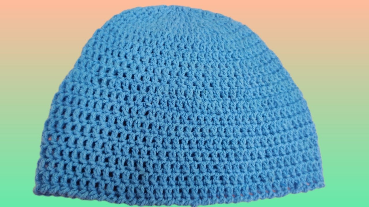 How to crochet a men's hat.beanie.cap || indian style men's winter cap || double crochet hat